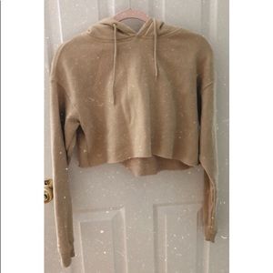 Out from Under Beige | Tan Cropped Sweatshirt